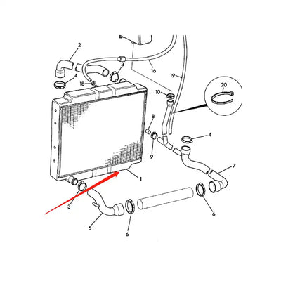 Engine Water Radiator Core 923/04600 for JCB 3CX 4CX from MyMROmarts