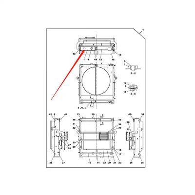 Engine Water Radiator Core LN002080 LN002730 for CASE CX360B Crawler Excavator from MyMROmarts
