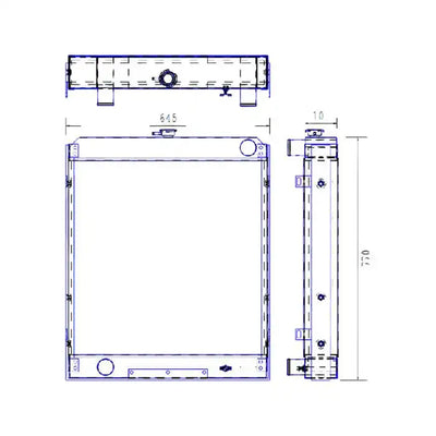 Engine Water Radiator Core 30/303900 for JCB 714 125 135T 145T 155T 185TI 3155 3185 from MyMROmarts