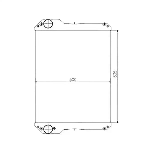Engine Water Radiator Core 30/925728 for JCB 714-T2 718-T2 from MyMROmarts