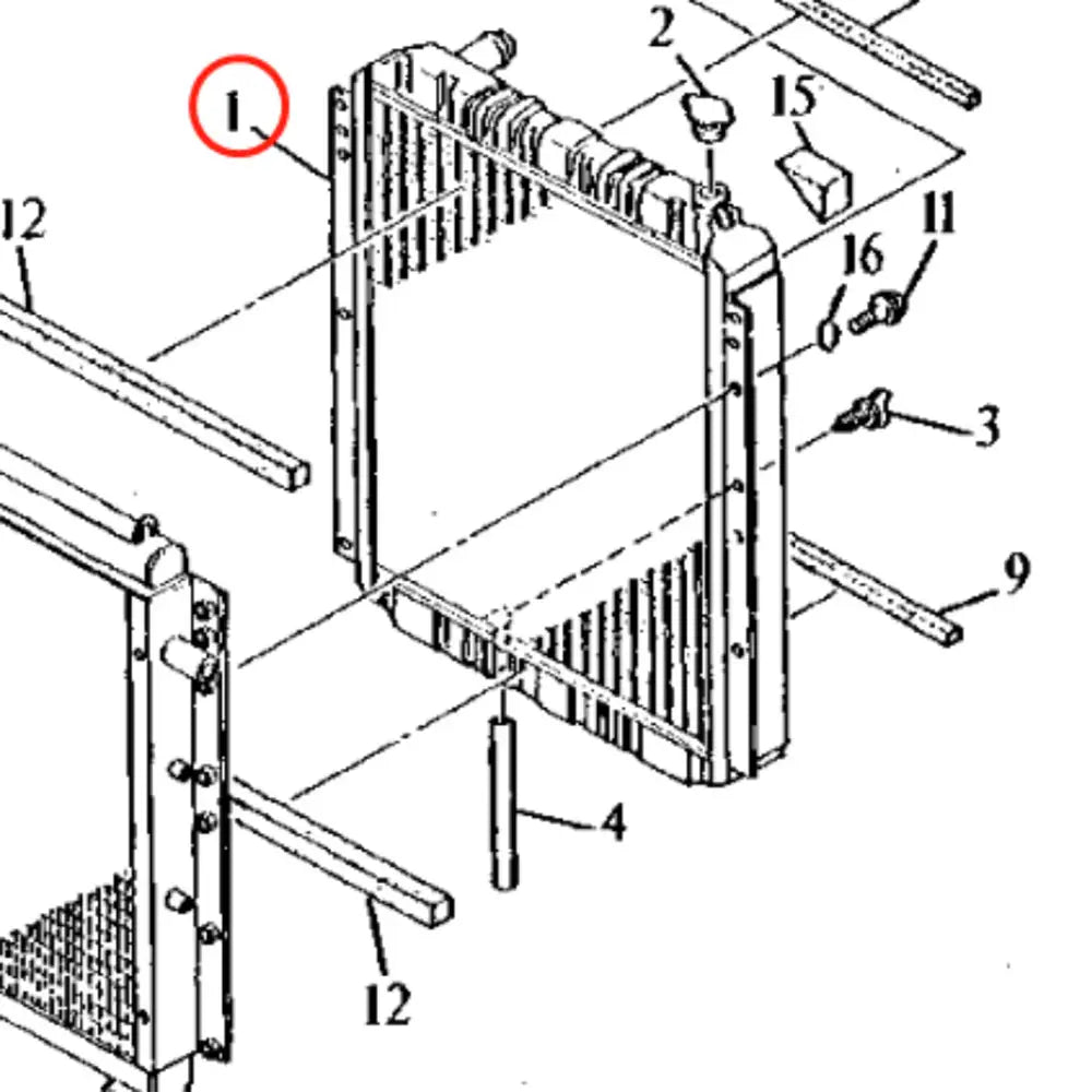 Water Tank Core Assembly 4286102 For Hitachi Excavator EX220-2 EX220-3