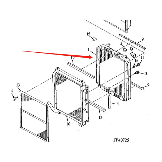 Water Tank Core ASSY 4286102 for John Deere Excavator 790ELC from MyMROmarts