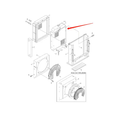 Water Tank Engine Radiator 11N4-43720 11N4-43110 11N4-40020 11N4-43200 for Hyundai Excavator R140-7 from MyMROmarts