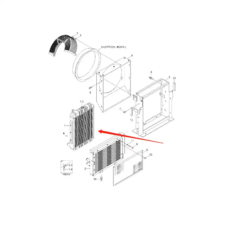 Load image into Gallery viewer, Water Tank Engine Radiator 11N7-40020 for Hyundai Excavator R265-7 R250LC-7 from MyMROmarts
