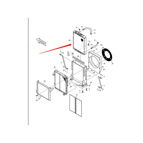 Water Tank Engine Radiator 202-00071C 202-00071B 202-00071E for Doosan Excavator S300LL S300LC-V from MyMROmarts