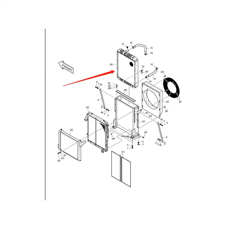 Carica immagine in Galleria Viewer, Water Tank Engine Radiator 202-00071C 202-00071B 202-00071E for Doosan Excavator S300LL S300LC-V from MyMROmarts

