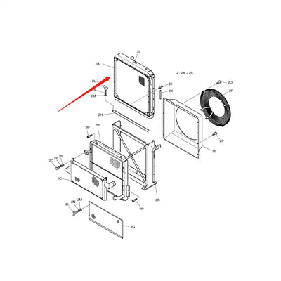 Water Tank Engine Radiator 202-00075E 202-00075B 202-00075C for Doosan Excavator S500LC-V S470LC-V S420LC-V from MyMROmarts
