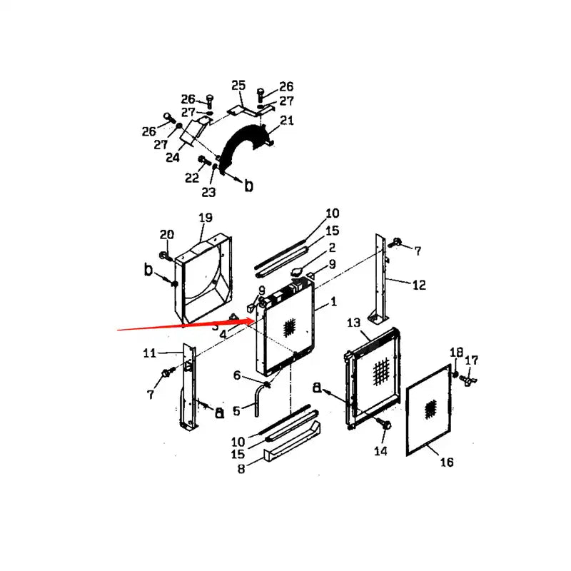Load image into Gallery viewer, Water Tank Engine Radiator ASSY 2203-03-67110 for Komatsu Excavator PC120-6 PC120-6H from MyMROmarts
