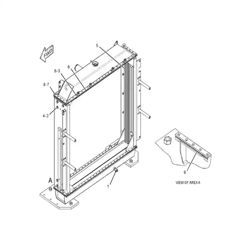 Water Tank Engine Radiator Core ASS'Y 149-7703 for Caterpillar Excavator CAT 345B W345B from MyMROmarts