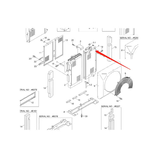 Water Tank Engine Radiator Core Assembly 11Q6-44210 11Q6-44312 11Q6-44311 11Q6-44310 For Hyundai Excavator R210W-9 R210NLC-9 R210W-9-MH from MyMROmarts