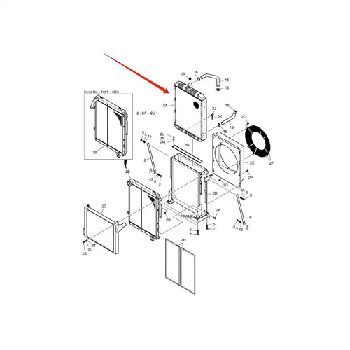 Water Tank Engine Radiator Core ASSY 13F11000 for Doosan Excavator SOLAR 300LC-7A SOLAR 300LC-V SOLAR 300LL from MyMROmarts