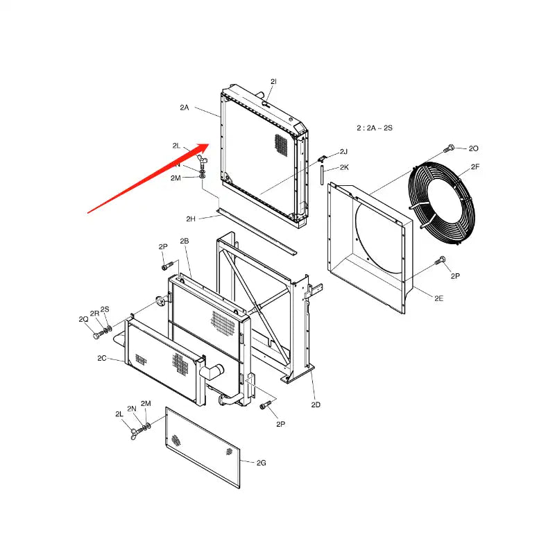 Water Tank Engine Radiator Core ASSY 13F51000 for Doosan Excavator S420LC-V