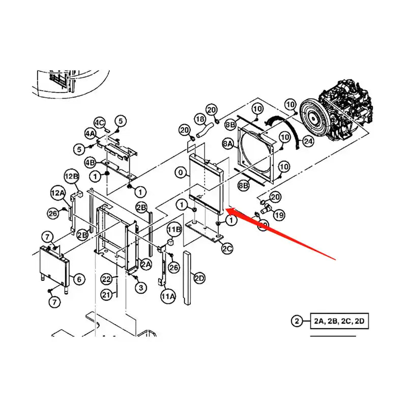 Load image into Gallery viewer, Water Tank Engine Radiator Core ASSY 4475870 for John Deere Excavator 75C from MyMROmarts
