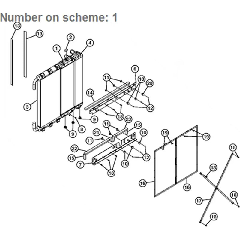 Afbeelding laden in Galerijviewer, Water Tank Engine Radiator Core ASSY 4650352 for John Deere Excavator 220DW 225DLC from MyMROmarts
