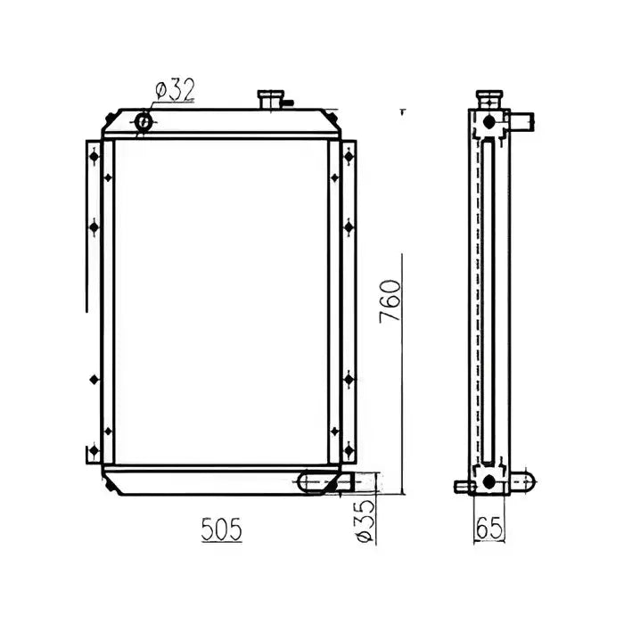 Load image into Gallery viewer, Water Tank Engine Radiator Core ASSY for Daewoo Excavator DH55 from MyMROmarts
