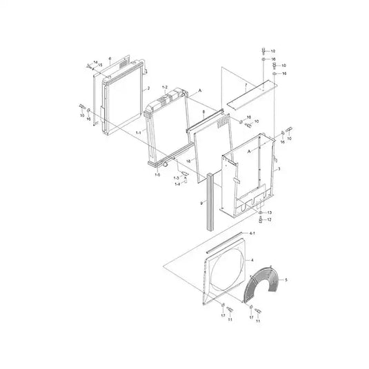 Water Tank Engine Radiator 11N6-46400 for Hyundai Excavator R210-7H R210LC-7H R220LC-7H from MyMROmarts