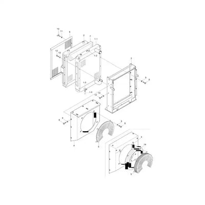 Water Tank Engine Radiator 11N8-40280 for Hyundai Excavator R290LC-7 R305LC-7 from MyMROmarts