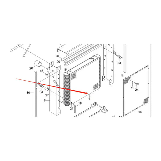 Water Tank Engine Radiator 11QB-41020 for Hyundai Excavator R480LC-9 R520LC-9 from MyMROmarts