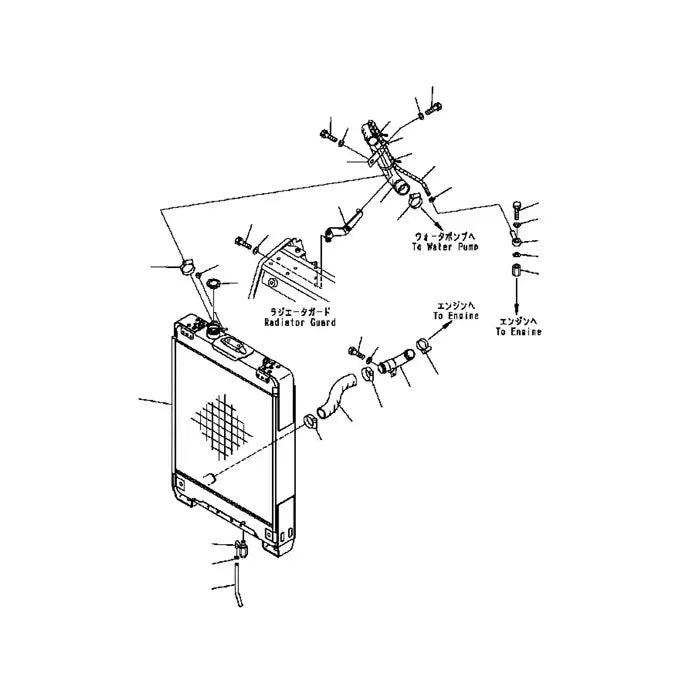 Load image into Gallery viewer, Water Tank Engine Radiator 134-03-71112 for Komatsu D61EX-15 D61PX-15 Bulldozers from MyMROmarts
