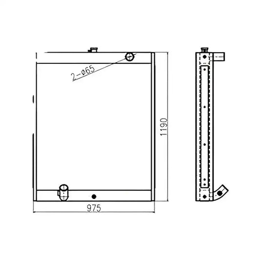 Water Tank Engine Radiator 13C91000 for Doosan Excavator S330LC-V from MyMROmarts