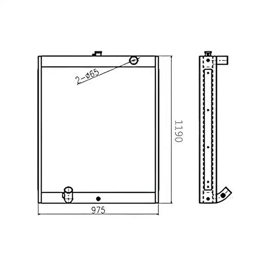 Water Tank Engine Radiator 13D51000 for Doosan Excavator SOLAR 400LC-V from MyMROmarts