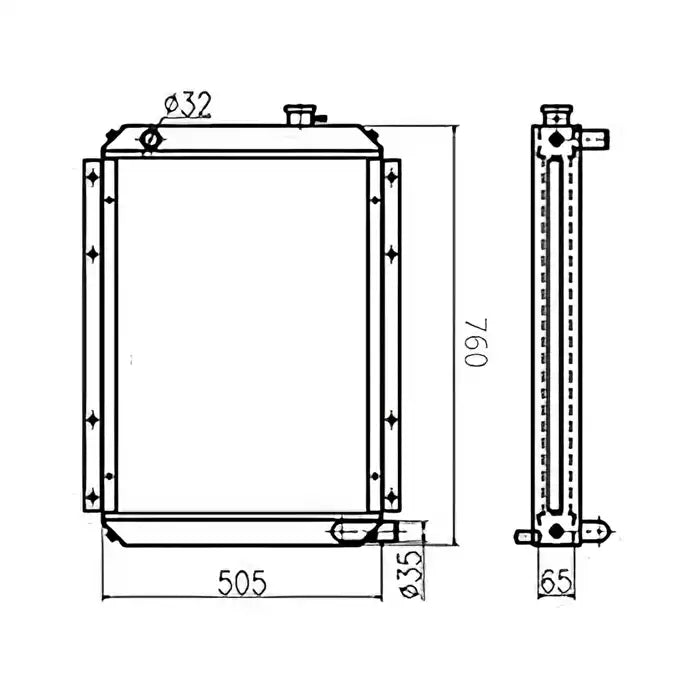 Carica immagine in Galleria Viewer, Water Tank Engine Radiator 13G61000 for Doosan Excavator S55W-V PLUS from MyMROmarts
