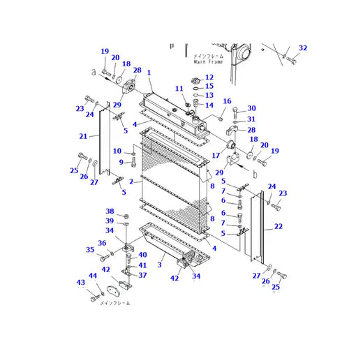 Water Tank Engine Radiator 154-03-71101 for Komatsu D85EX-15 Bulldozer from MyMROmarts