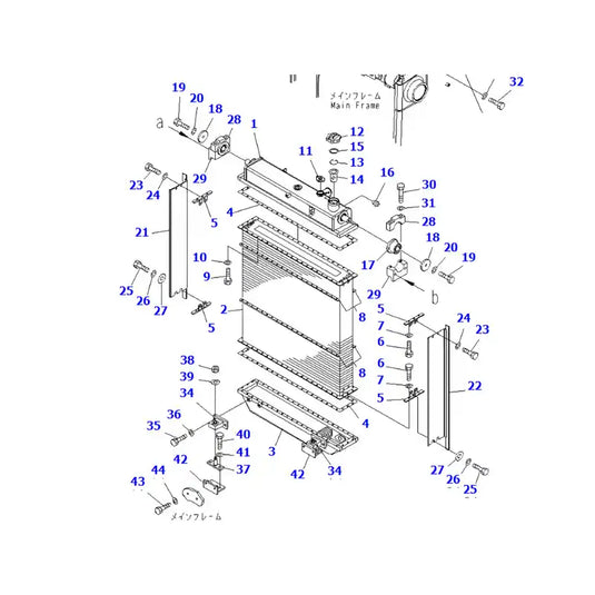 Water Tank Engine Radiator 154-03-71101 for Komatsu D85EX-15 Bulldozer from MyMROmarts