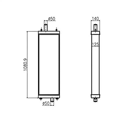 Water Tank Engine Radiator 154-03-75914 for Komatsu D85PX-15E0 Bulldozers from MyMROmarts