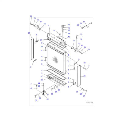 Water Tank Engine Radiator 17A-03-00020 17A-03-00030 for Komatsu D155AX-3 Bulldozer from MyMROmarts