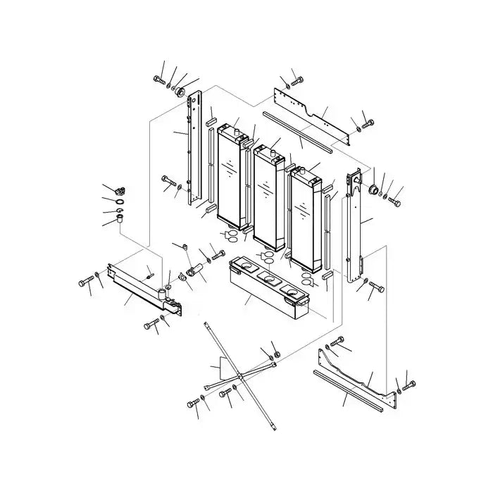 Load image into Gallery viewer, Water Tank Engine Radiator 17M-03-51110 for Komatsu D275A-5R Bulldozers from MyMROmarts
