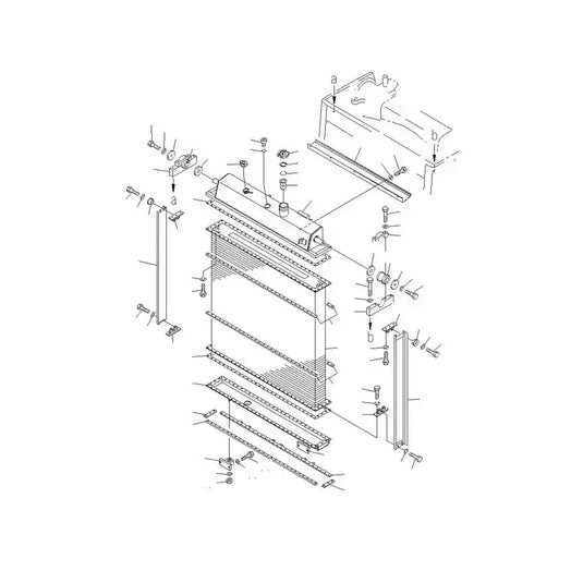 Water Tank Engine Radiator 195-03-61251 for Komatsu D375A-5 Bulldozer from MyMROmarts