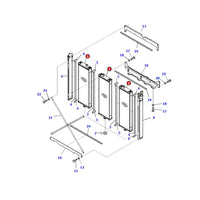 Water Tank Engine Radiator 195-03-63113 for Komatsu D375A-6 Bulldozer from MyMROmarts