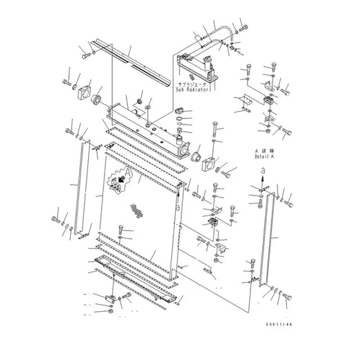 Water Tank Engine Radiator 198-03-72100 for Komatsu D475A-5 Bulldozer from MyMROmarts
