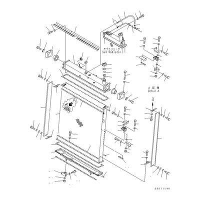 Water Tank Engine Radiator 198-03-72100 for Komatsu D475A-5 Bulldozer from MyMROmarts
