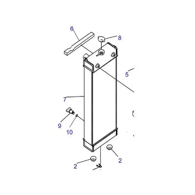 Water Tank Engine Radiator 205-03-31111 for Komatsu Excavator PC200-8E0 from MyMROmarts