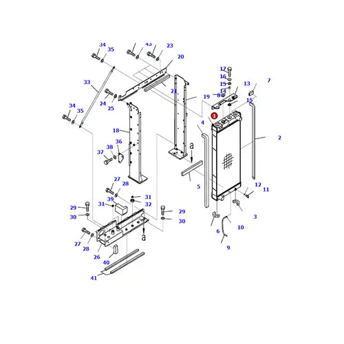 Water Tank Engine Radiator 207-03-41111 for Komatsu Excavator PC360-10 PC390-10 from MyMROmarts