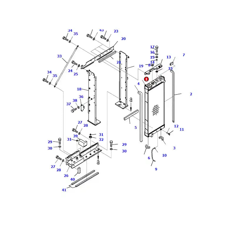 Load image into Gallery viewer, Water Tank Engine Radiator 207-03-41111 for Komatsu Excavator PC360-10 PC390-10 from MyMROmarts
