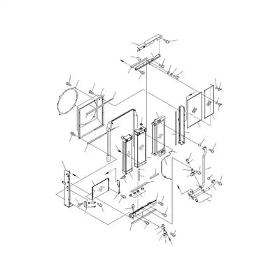 Water Tank Engine Radiator 20J-03-12110 for Komatsu Excavator PW180-7E0 from MyMROmarts