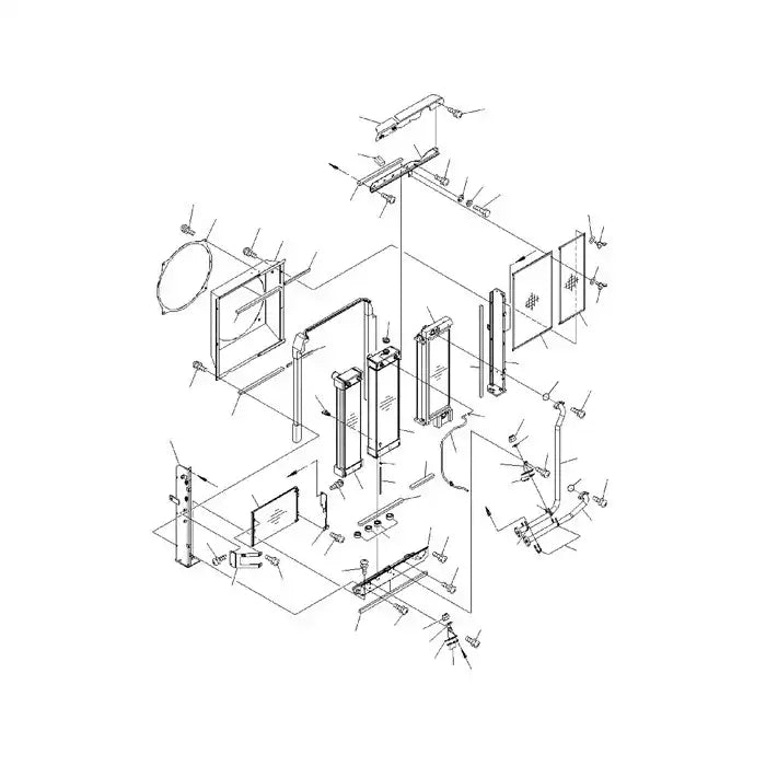 Load image into Gallery viewer, Water Tank Engine Radiator 20J-03-12110 for Komatsu Excavator PW180-7E0 from MyMROmarts

