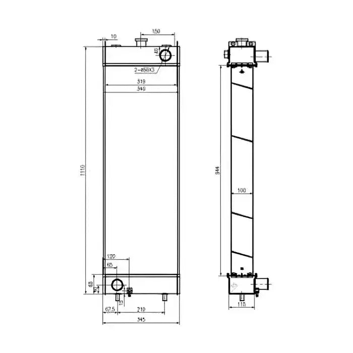Carica immagine in Galleria Viewer, Water Tank Engine Radiator 20Y-03-41652 for Komatsu Excavator PC210-8K PC230NHD-8K from MyMROmarts
