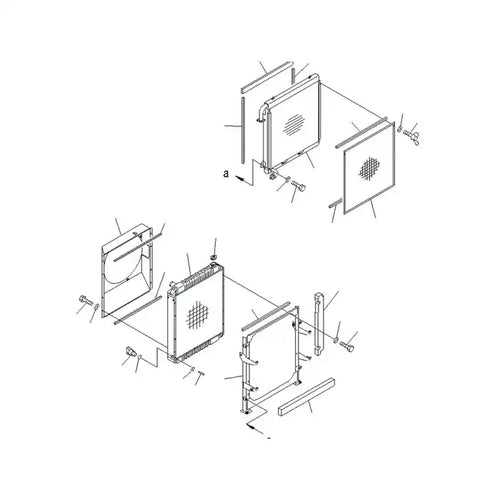 Water Tank Engine Radiator 21P-03-K2111 for Komatsu Excavator PW170-6 PC180-6K PC150-6K PC160-6K from MyMROmarts