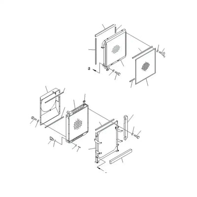 Water Tank Engine Radiator 21P-03-K2111 for Komatsu Excavator PW170-6 PC180-6K PC150-6K PC160-6K from MyMROmarts