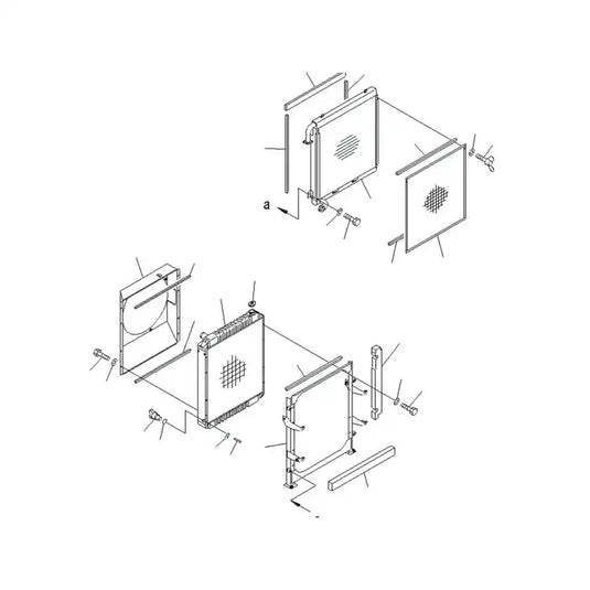 Water Tank Engine Radiator 21P-03-K2111 for Komatsu Excavator PW170-6 PC180-6K PC150-6K PC160-6K from MyMROmarts