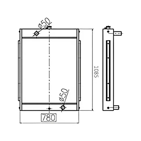 Water Tank Engine Radiator 2202-9061A-01 for Doosan Excavator S220LC-V from MyMROmarts