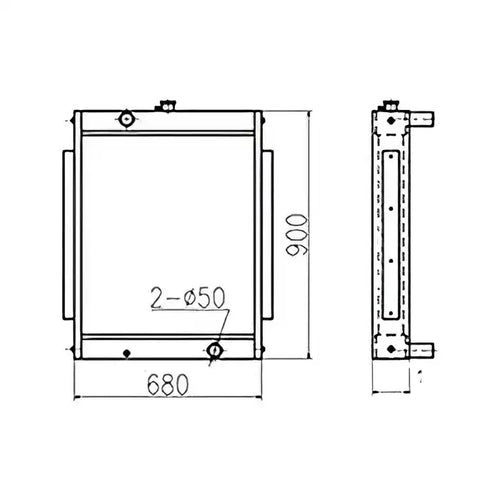 Water Tank Engine Radiator 2202-9064C for Doosan Excavator S130W-V S130LC-V S140LC-V S150LC-V S155LC-V from MyMROmarts