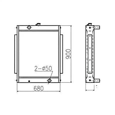 Water Tank Engine Radiator 2202-9064C for Doosan Excavator S130W-V S130LC-V S140LC-V S150LC-V S155LC-V from MyMROmarts