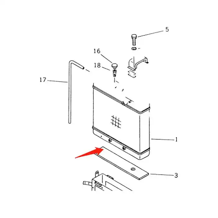Carica immagine in Galleria Viewer, Water Tank Engine Radiator 23A-03-11641 for Komatsu GD661A-1 Grader from MyMROmarts

