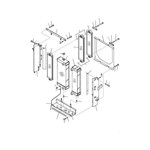 Water Tank Engine Radiator 418-03-48102 for Komatsu WA200-6 WA200PZ-6 WA250-6 WA250PZ-6 Wheel Loader from MyMROmarts