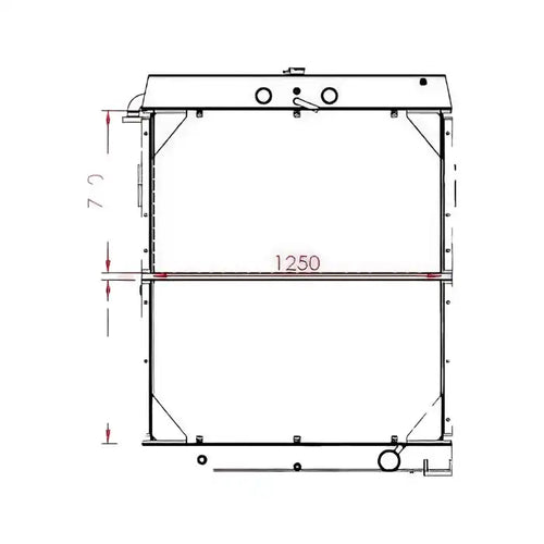 Water Tank Engine Radiator 4181348 for Hitachi Excavator EX1800 from MyMROmarts